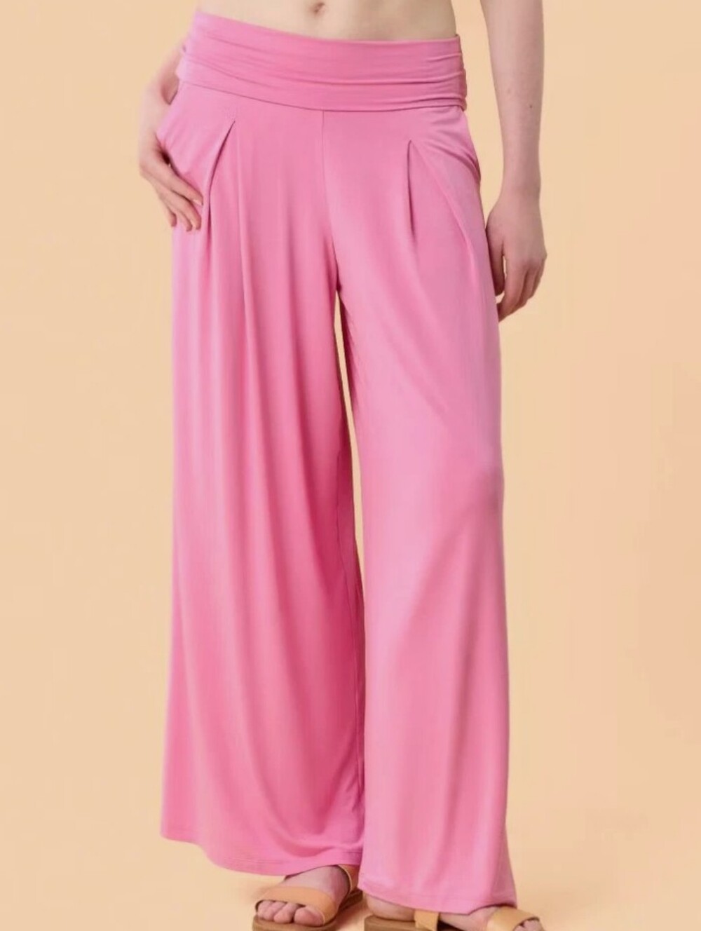 BLOGILIATES - NWT - Homebody Palazzo Wide Leg Lounge Pants | Pink | Size XL